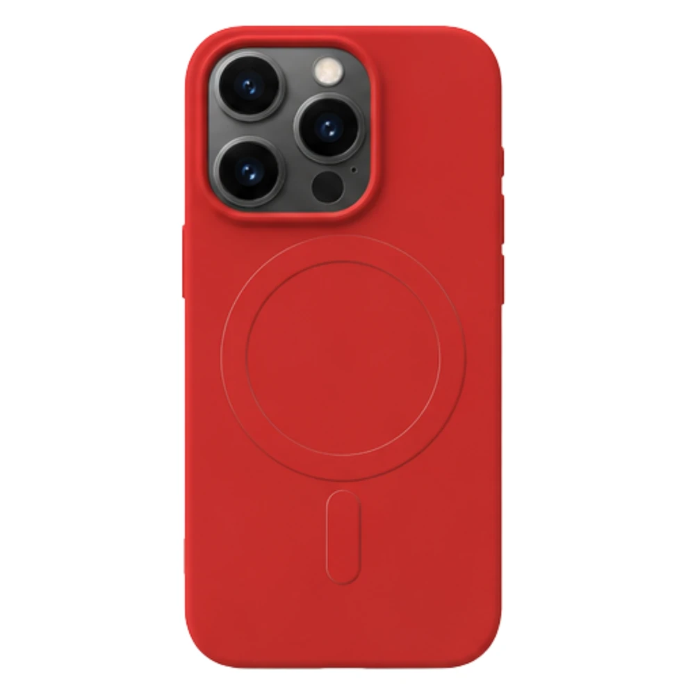 CELLECT Magnetski silikon case iPhone 15 Pro Max crvena