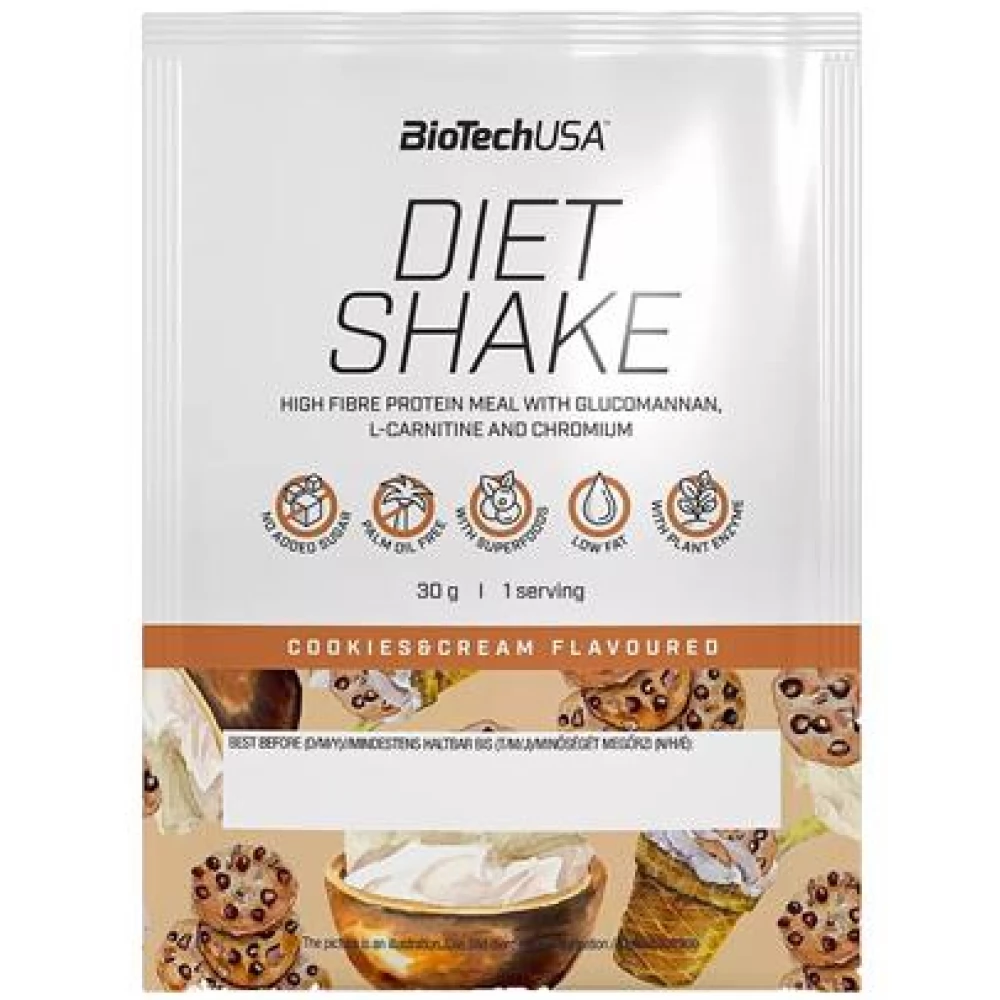 BIOTECH USA Diet Shake Étrend-kiegészítő italpor 30g cookies&cream