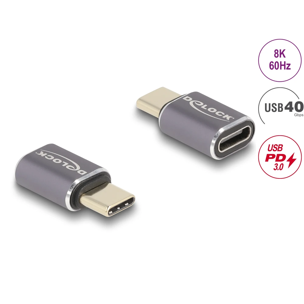 DELOCK USB 4.0 Type C coupling Antracit 2cm 60046