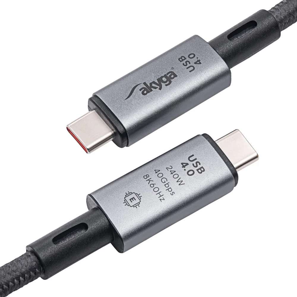 AKYGA USB 4.0 Type C Conector Gri 1m AK-USB-45