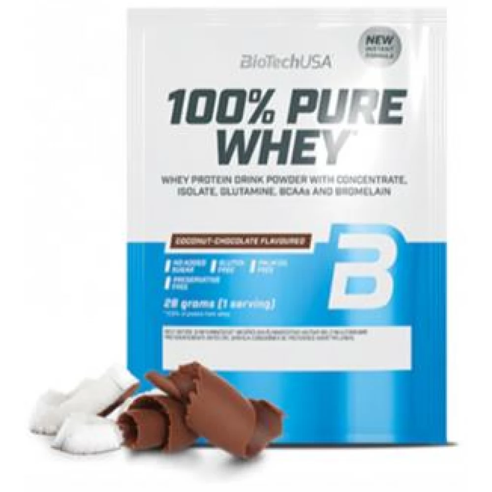 BIOTECH USA 100% Pure Whey Tejsavó fehérjepor 28 g kókusz-csokoládé