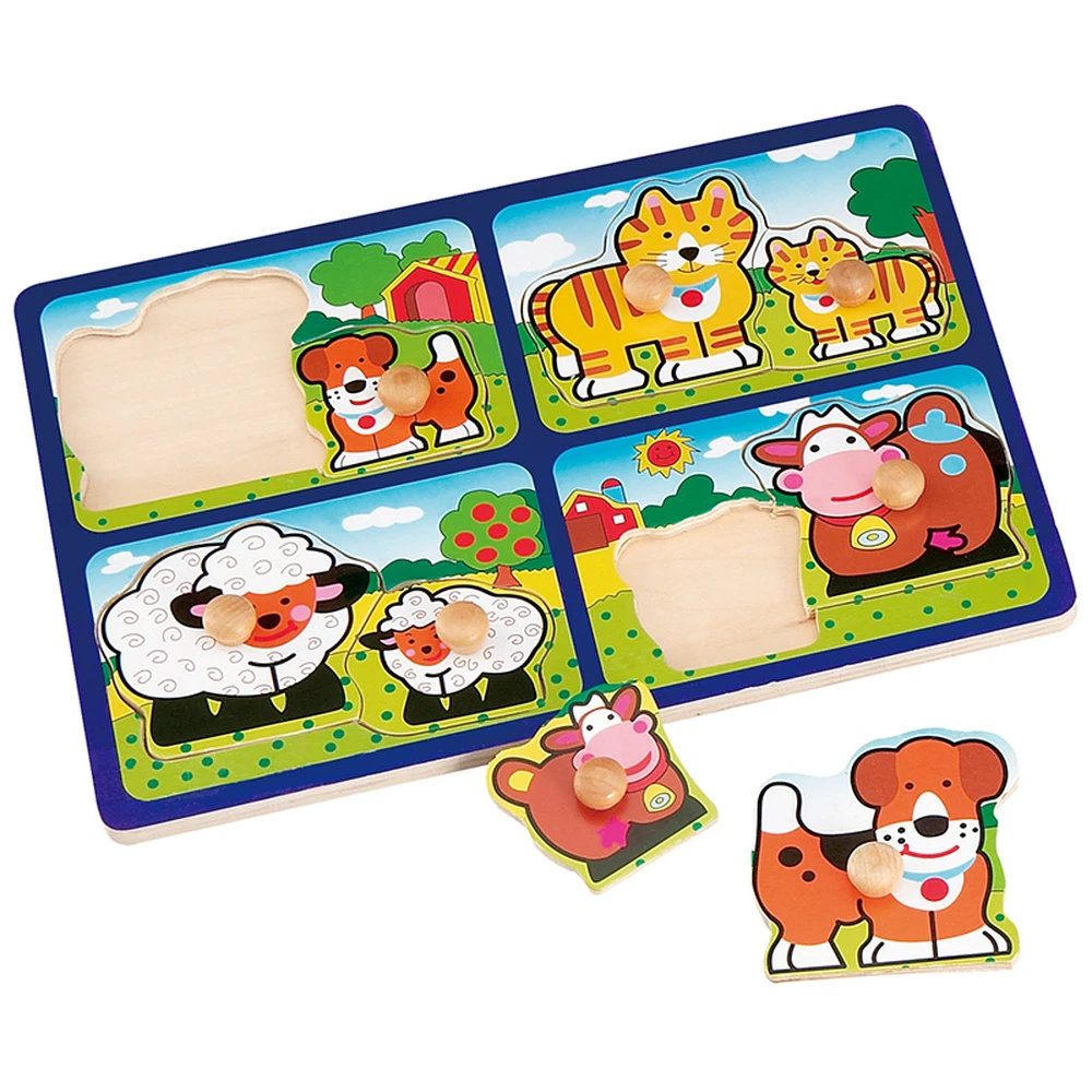 Pets formaillesztős fa puzzle 8 pieces