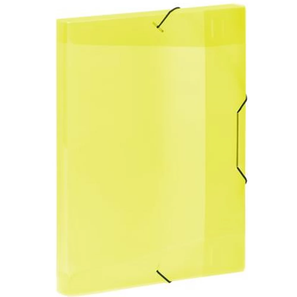 VIQUEL Coolbox Gumis mappa 30 mm PP A4 áttetsző sárga