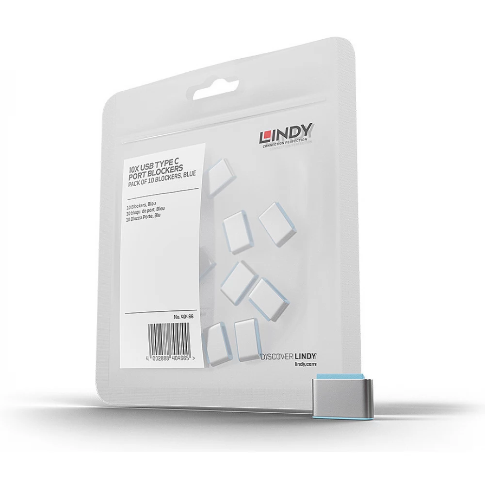 LINDY 40466 USB Typ C Port zaključavanje 10 kom plava