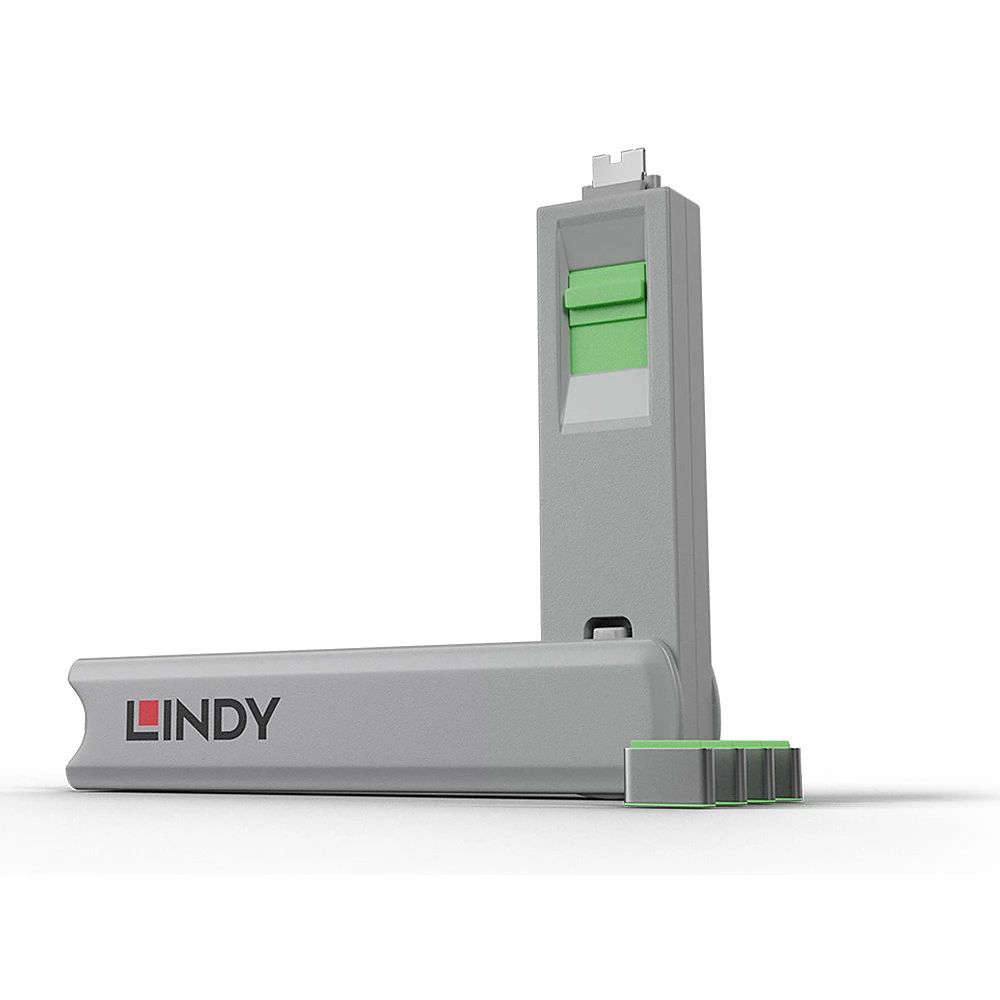 LINDY 40426 USB Typ C Port lock 4 pcs green