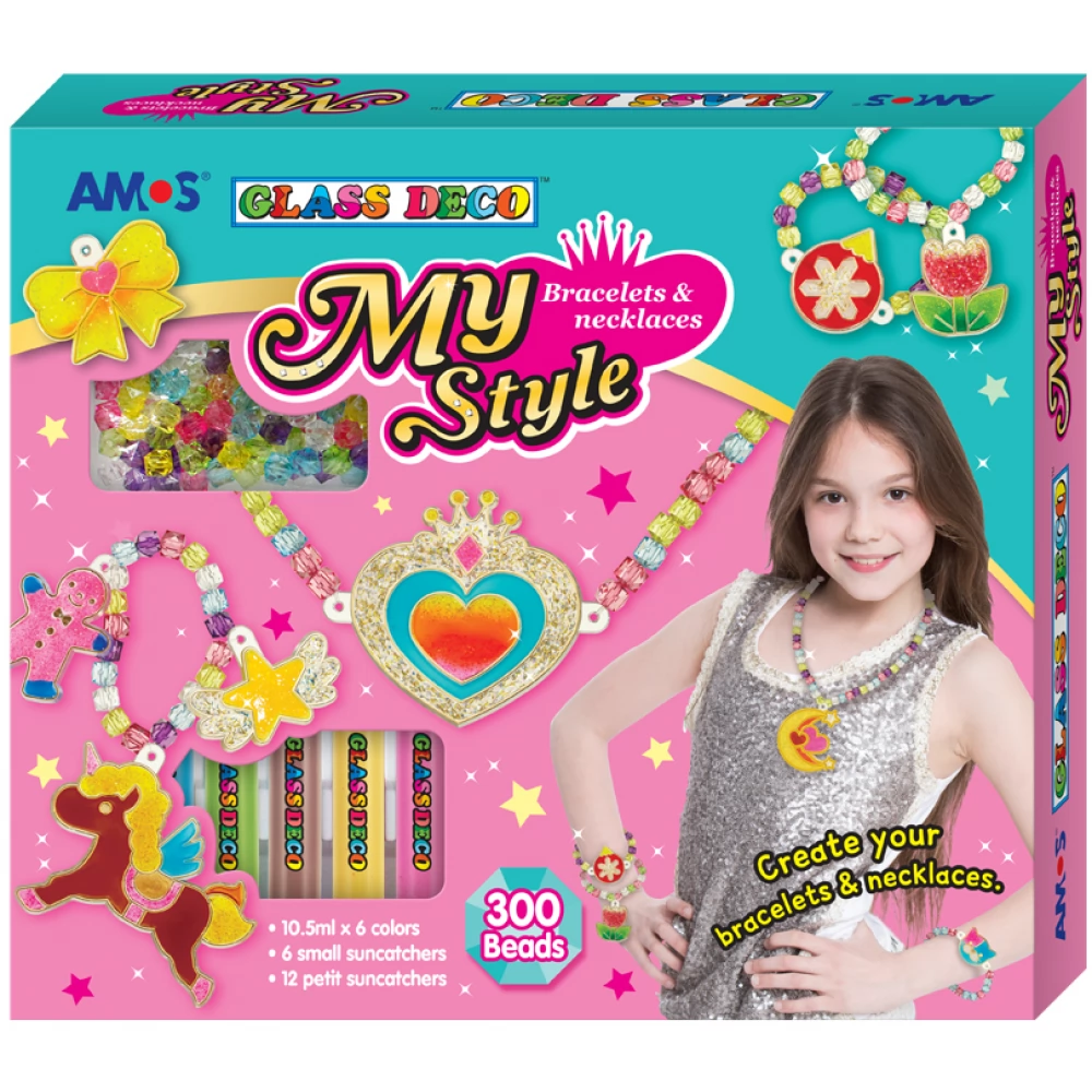 AMOS jewelry Maker üvegmatricafesték 6x 10.5ml + 18 pieces sticker stock