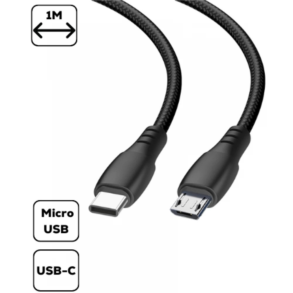 CELLECT USB Micro USB transformator Crno 1m MDCU-TYPEC-MICRO-BK