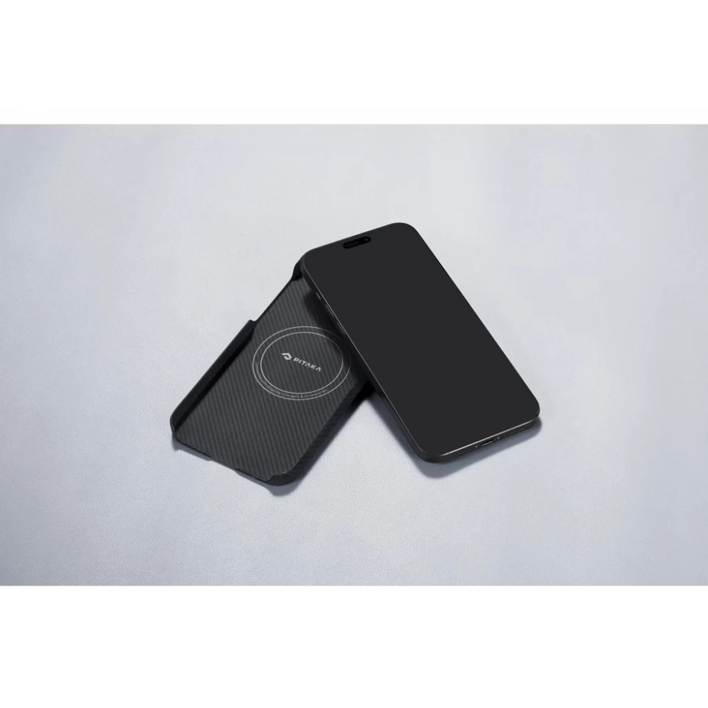 【未使用】iPhone 15 PITAKA 600D PITAKA MagEZ Case 4 Twill 600D back plates iPhone 15 black