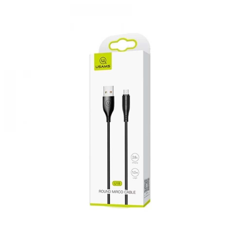 USAMS USB Micro USB Átalakító Fekete 1m SJ268USB01