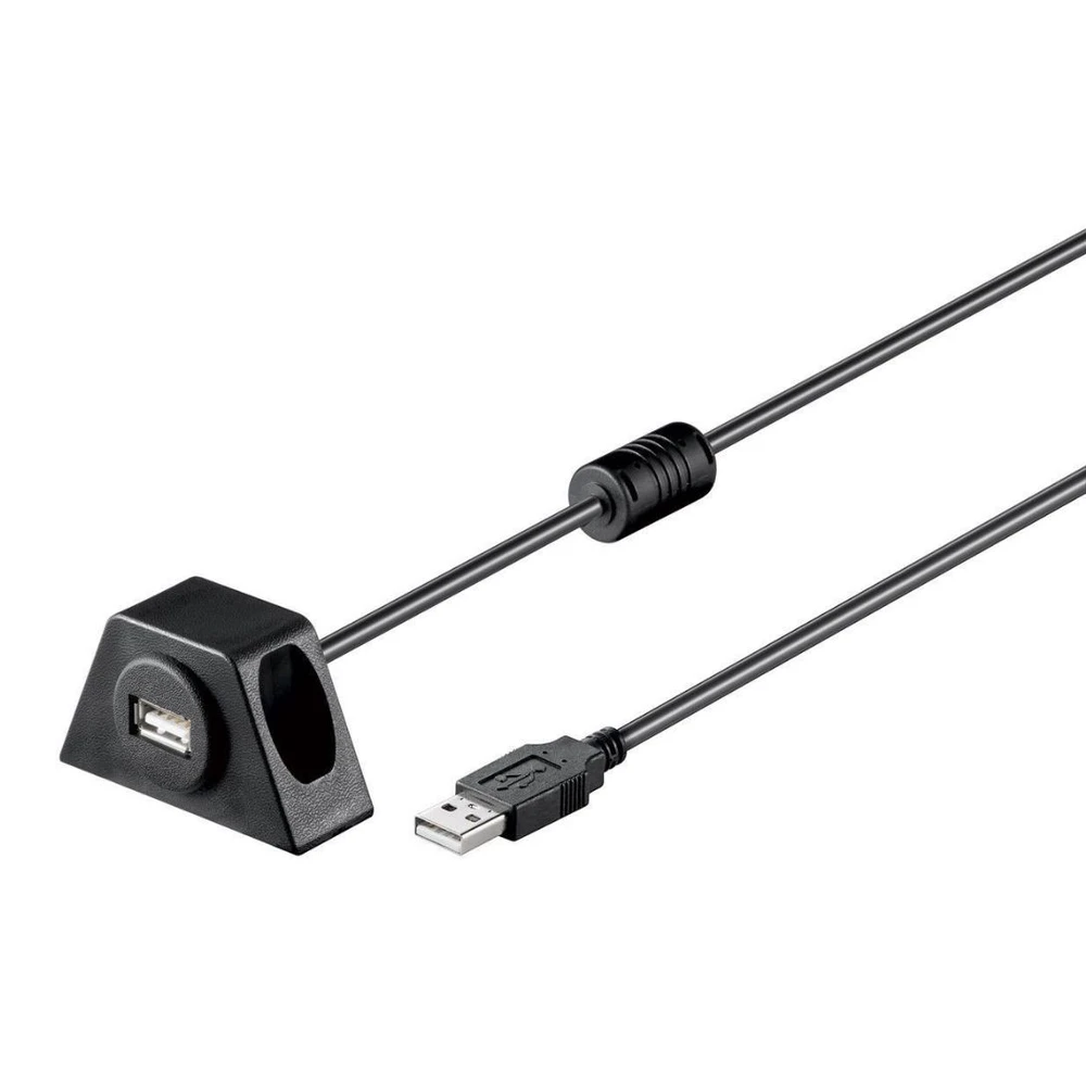 PREMIUMCORD USB Verlängerungskabel Schwarz 2m KU2DOCK2