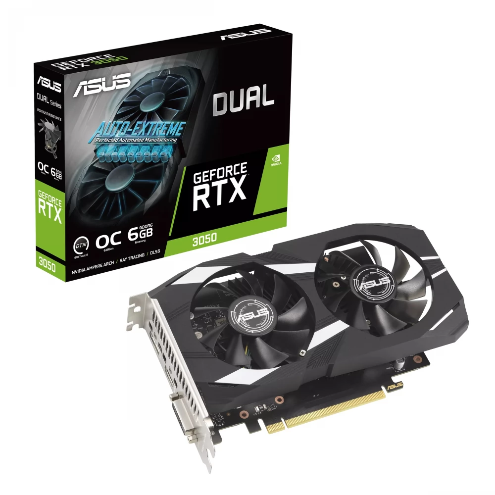 ASUS DUAL-RTX3050-O6G GeForce RTX 3050 6GB GDDR6 OC PCIE - iPon.ro