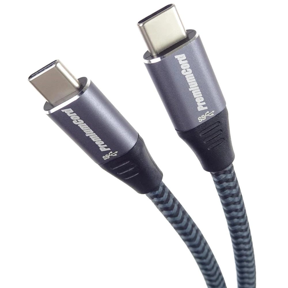 PREMIUMCORD USB 3.0 Type C Összekötő Fekete-Szürke 1m KU31CT1