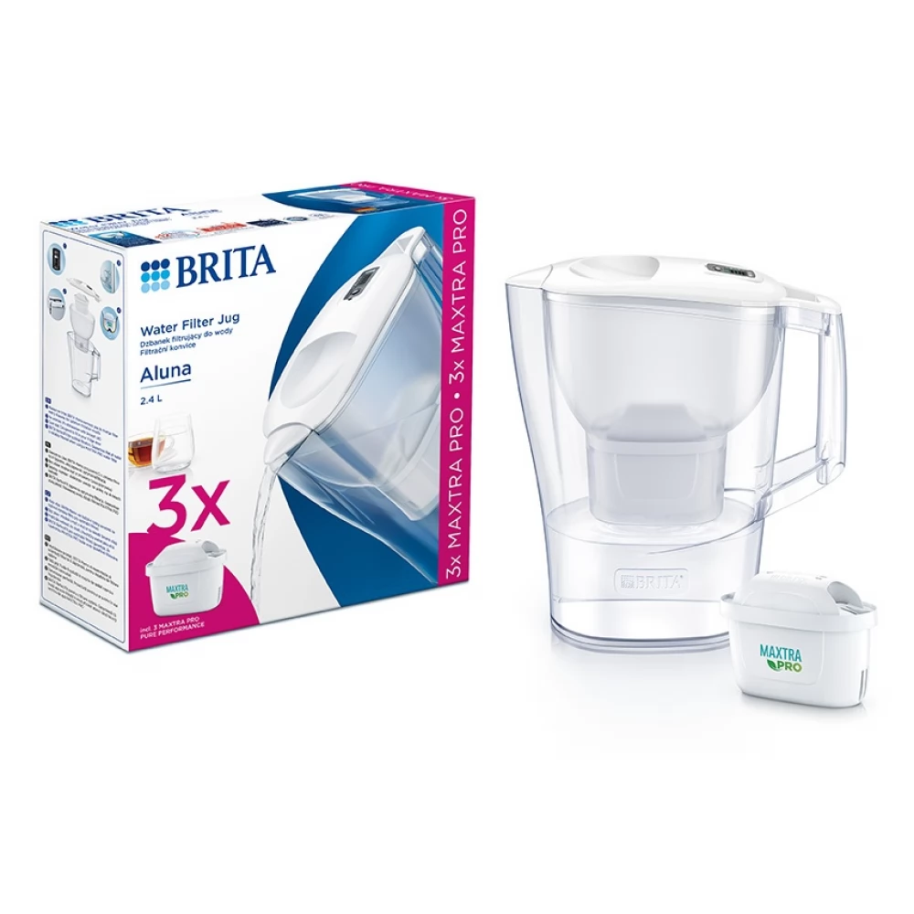 BRITA Aluna Filter za vodu bacač 2.4L bijela +3kom Maxtra Pro filter