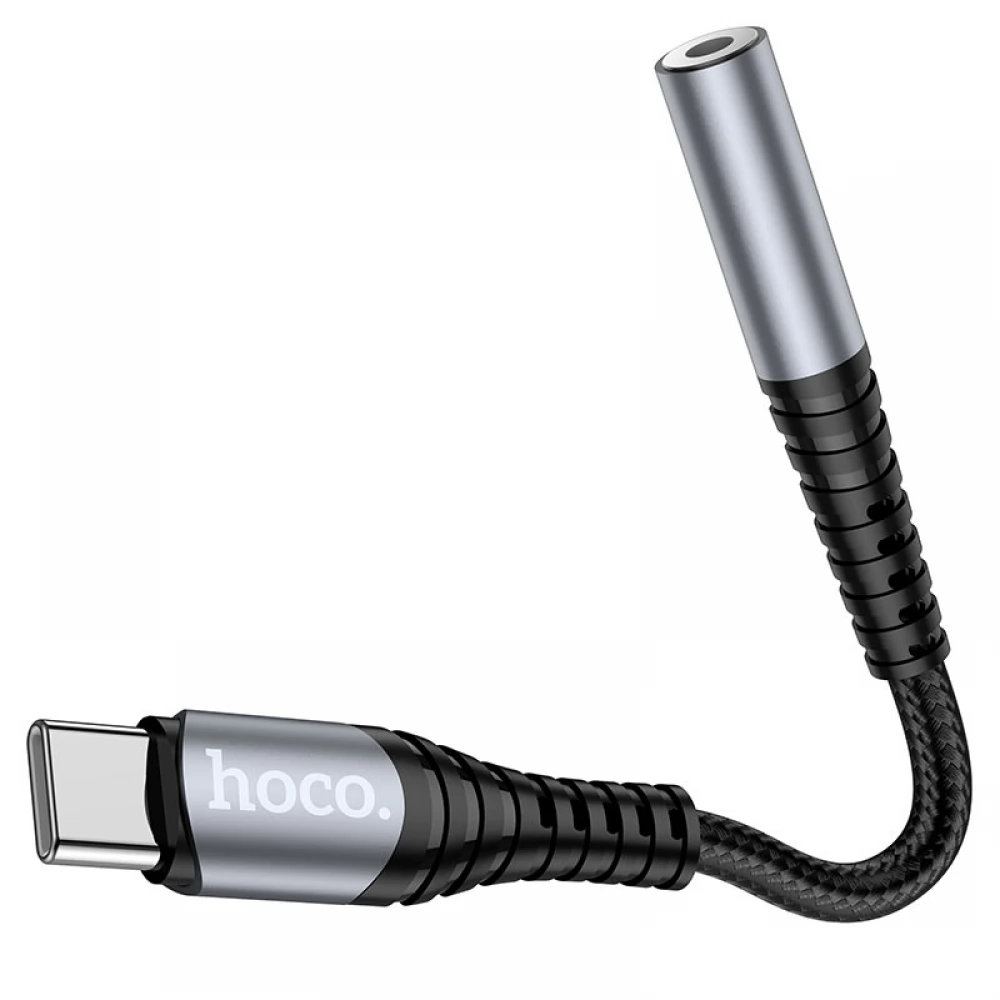 HOCO USB 2.0 Type C Jack transformator Crna-Siva 10cm LS33