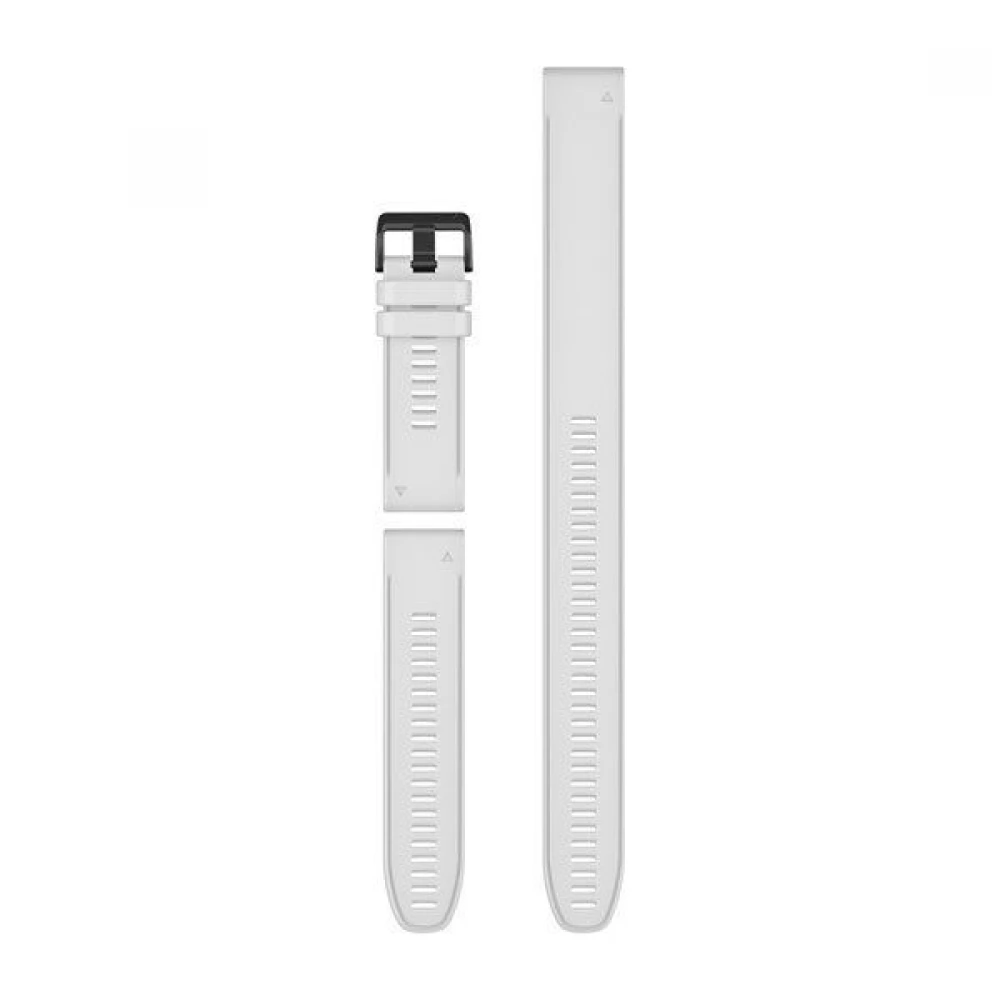 GARMIN Fenix 6X óraszíj 26 mm fehér szilikon fekete csat (QuickFit) 3részes