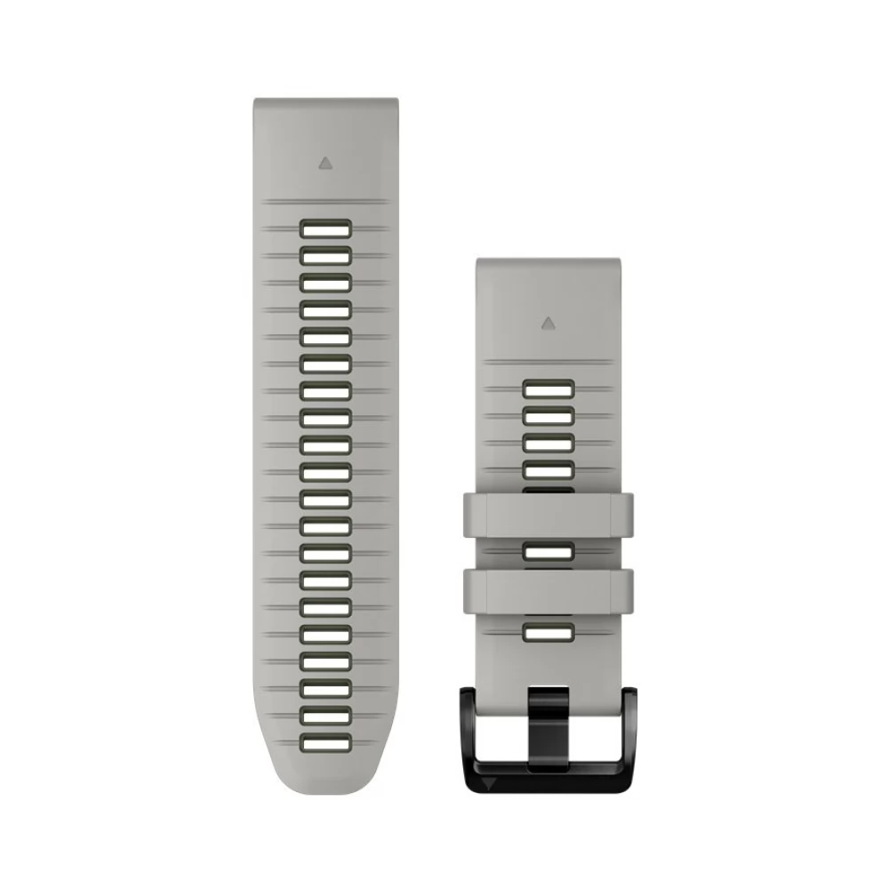 GARMIN Óraszíj 26mm szürke/mohazöld silicone (QuickFit)