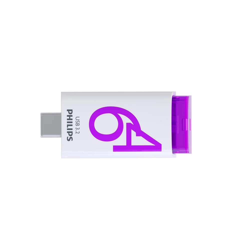 PHILIPS USB 64GB USB 3.2 Gen 1 Type C Ljubičasto-Bijelo