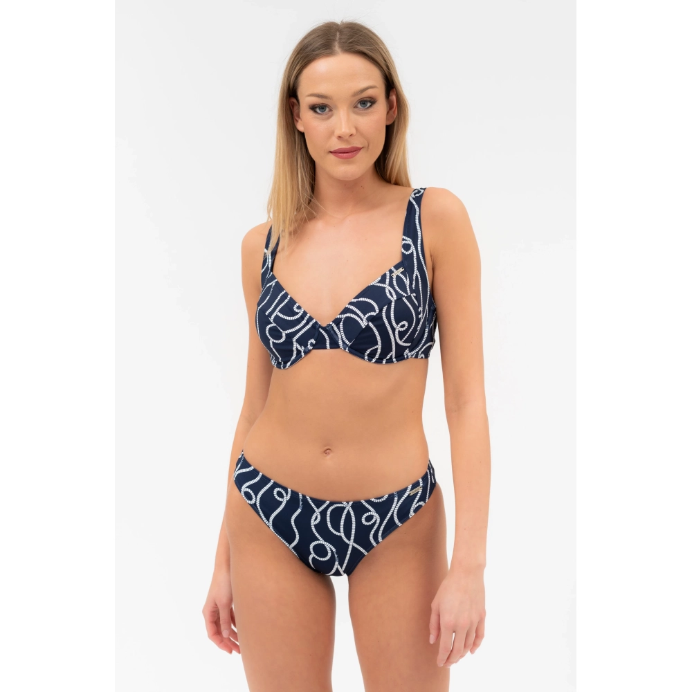 BUDMIL Bikini lower Female S s.kék-fehér