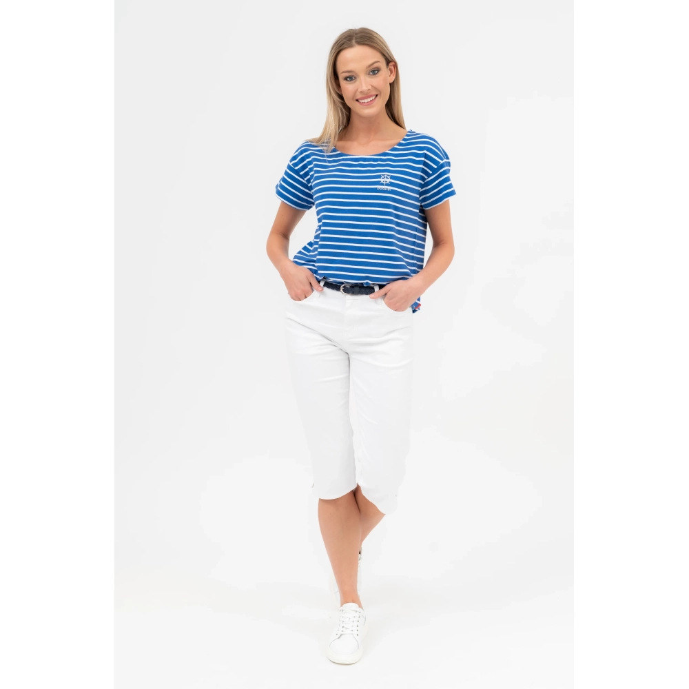 BUDMIL lezser fazonú polo Female S királykék-fehér