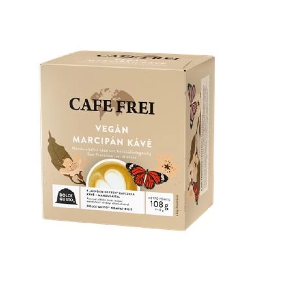 CAFE FREI Vegán marcipán kávé Dolce Gusto kompatibilis kávékapszula 9 db