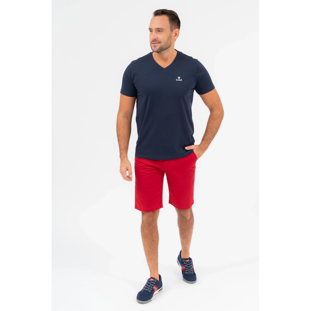 BUDMIL modern fit polo Man L s.kék