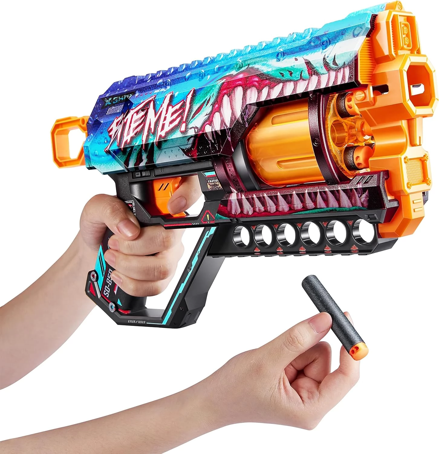 ZURU X-Shot Skins Griefer Blaster Shark Trasher sponge shooting