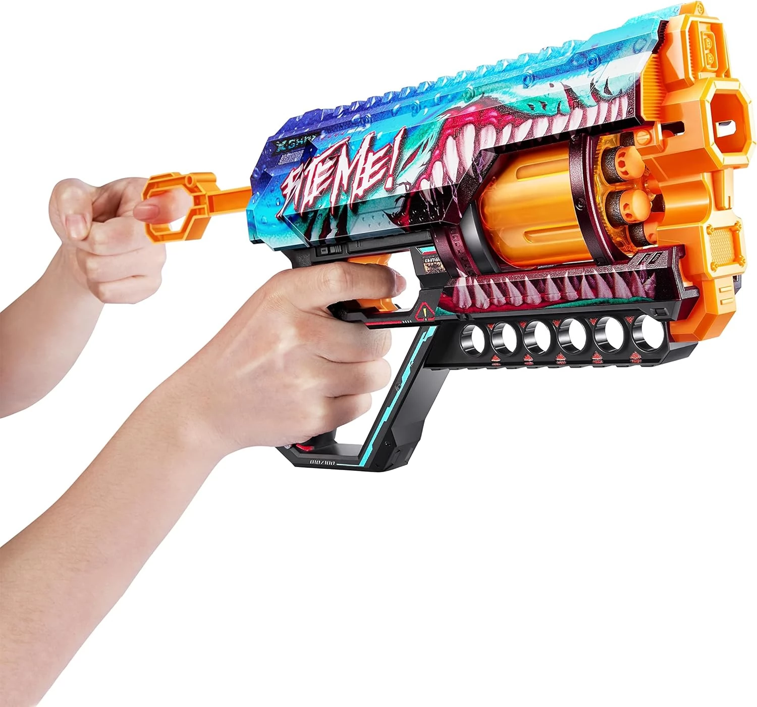 ZURU X-Shot Skins Griefer Blaster Shark Trasher sponge shooting