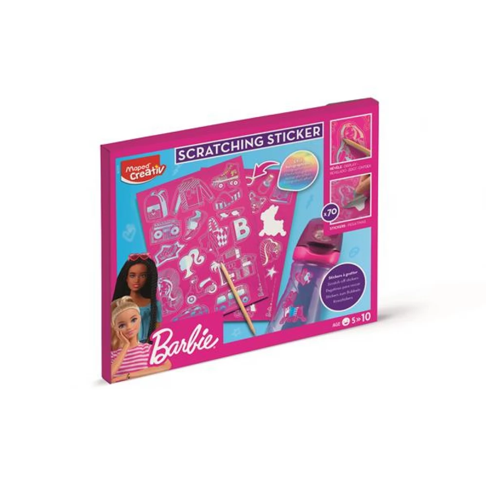 MAPED CREATIV Barbie Scratching képkarcoló matricás készlet