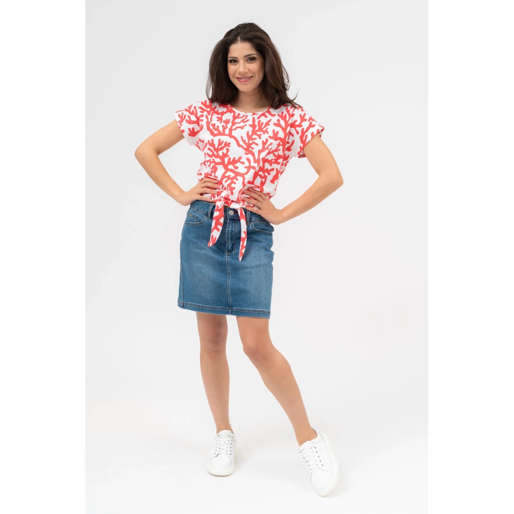 BUDMIL Derékkötős polo Female S White-pink