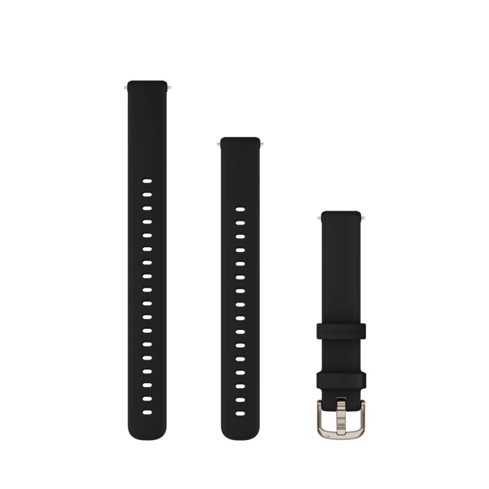 GARMIN Lily 2 watch strap 14 mm black silicone krémarany buckle