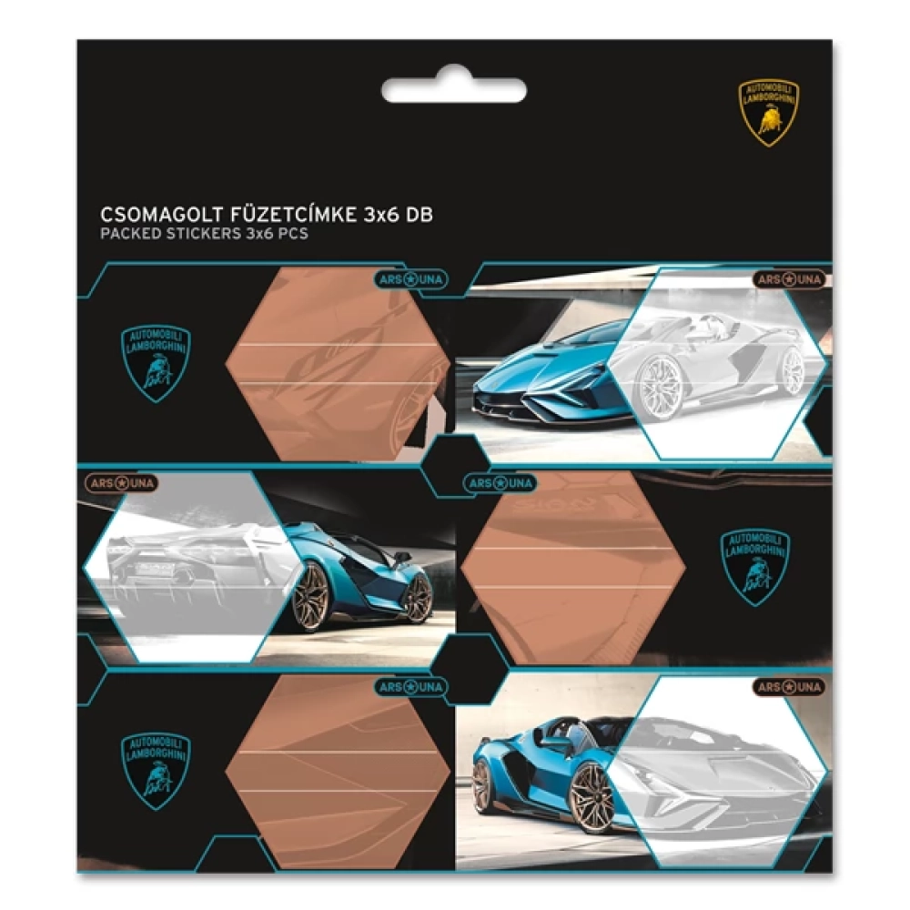 ARS UNA Lamborghini 3x 6 piece füzetcímke V3