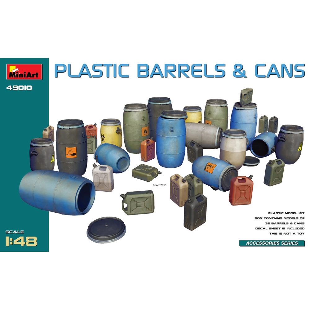 MINIART 1/48 Plastic barrels and cans model accessory