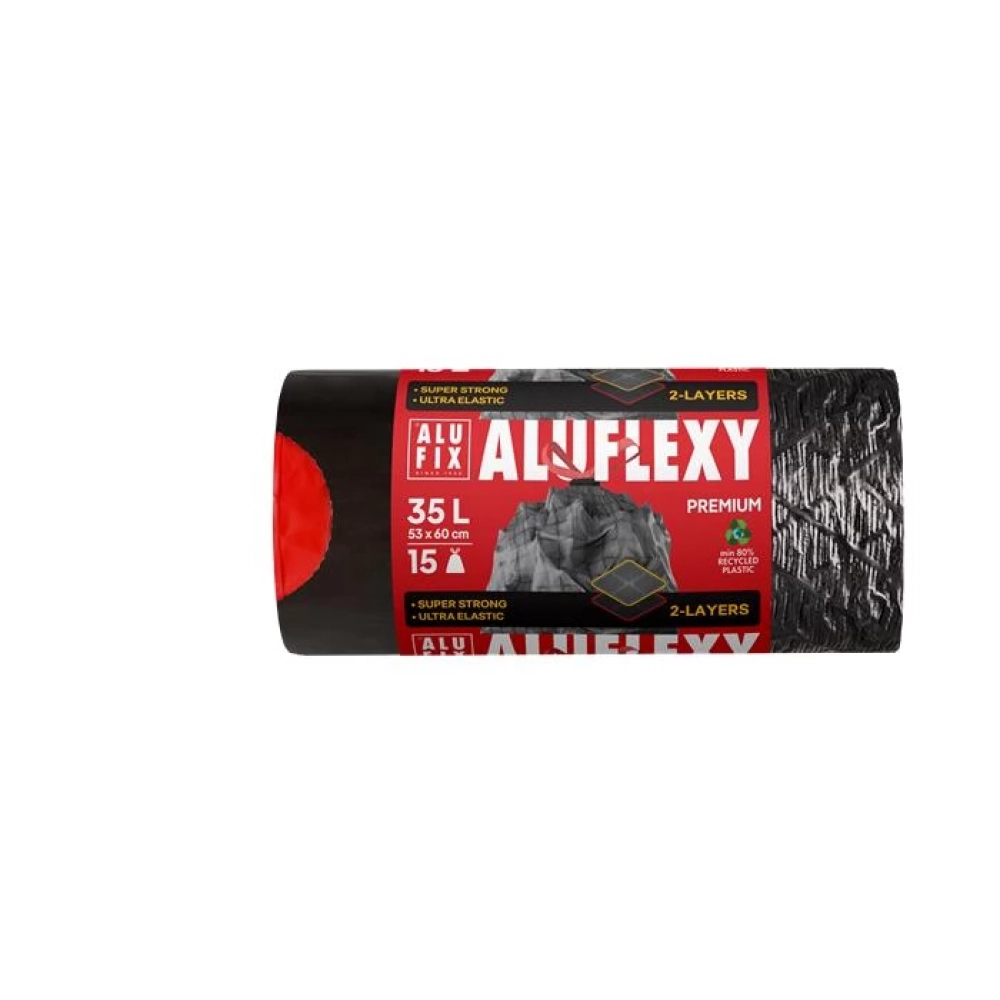 ALUFIX Aluflexy Szemeteszsák zárószalagos 35 l 15 db