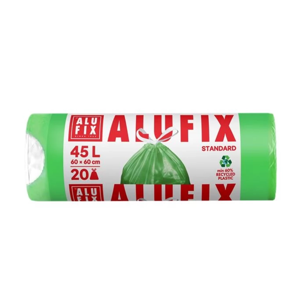 ALUFIX Prémium Szemeteszsák zárószalagos 45 l 20 db zöld