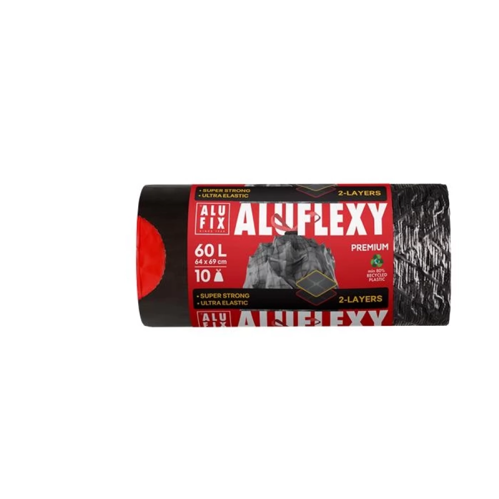 ALUFIX Aluflexy Szemeteszsák zárószalagos 60 l 10 db