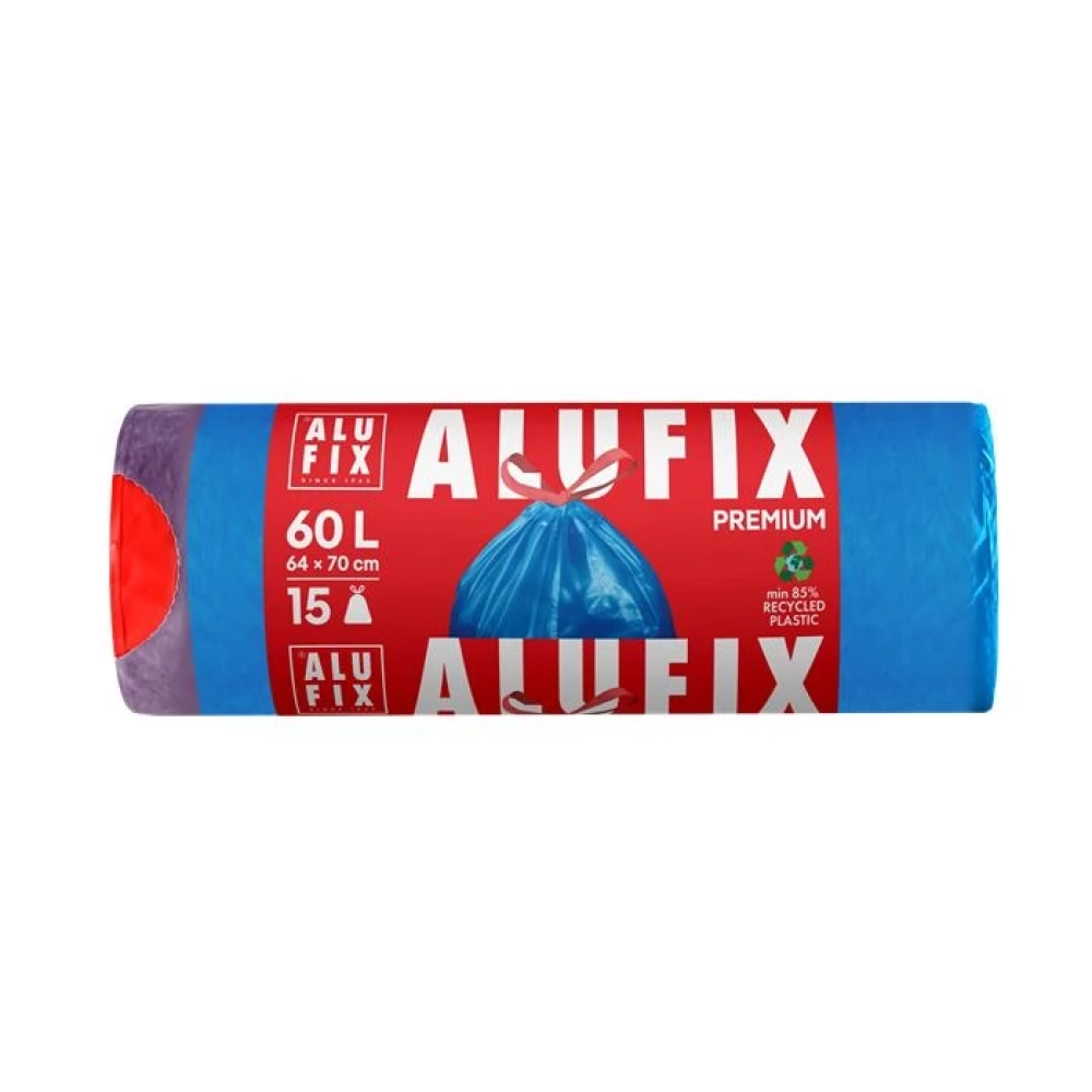 ALUFIX Szemeteszsák zárószalagos 60 l 15 db
