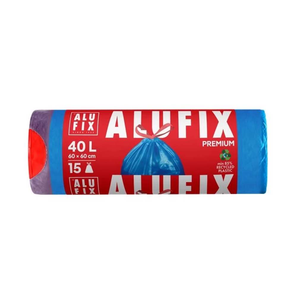 ALUFIX Szemeteszsák zárószalagos 40 l 15 db