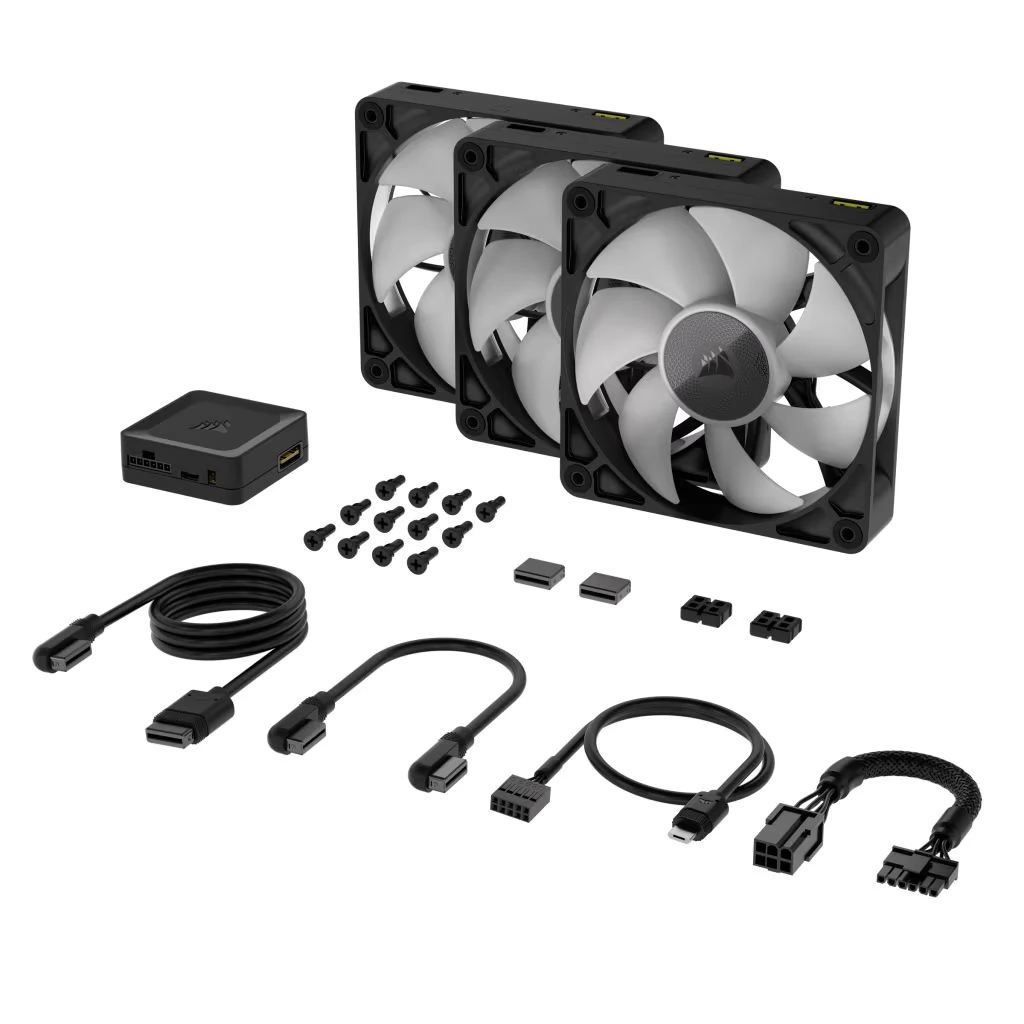 CORSAIR iCUE LINK RX120 RGB black 3 pieces set controller