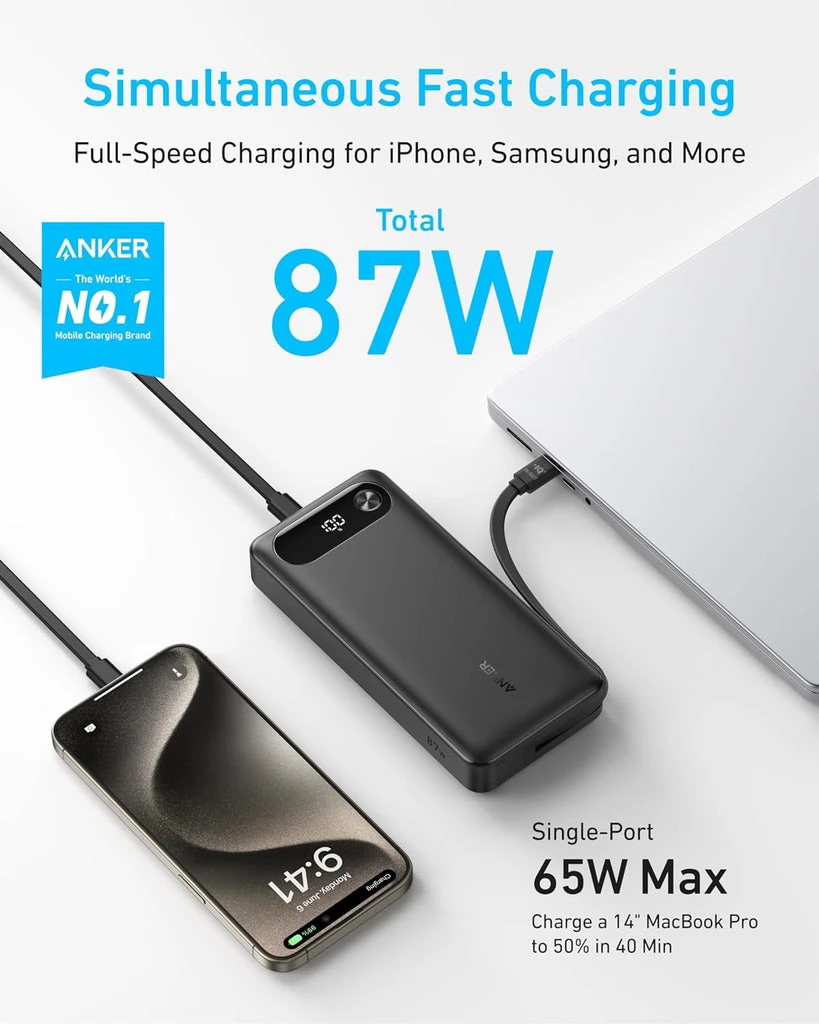 ANKER PowerCore Powerbank 20000mAh 65W black - iPoncomp.com