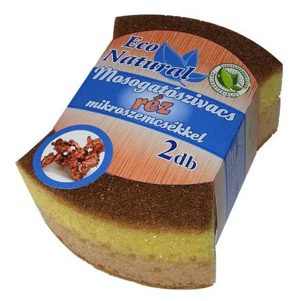 ECO NATURAL Mosogatószivacs réz mikroszemcsékkel 2 db