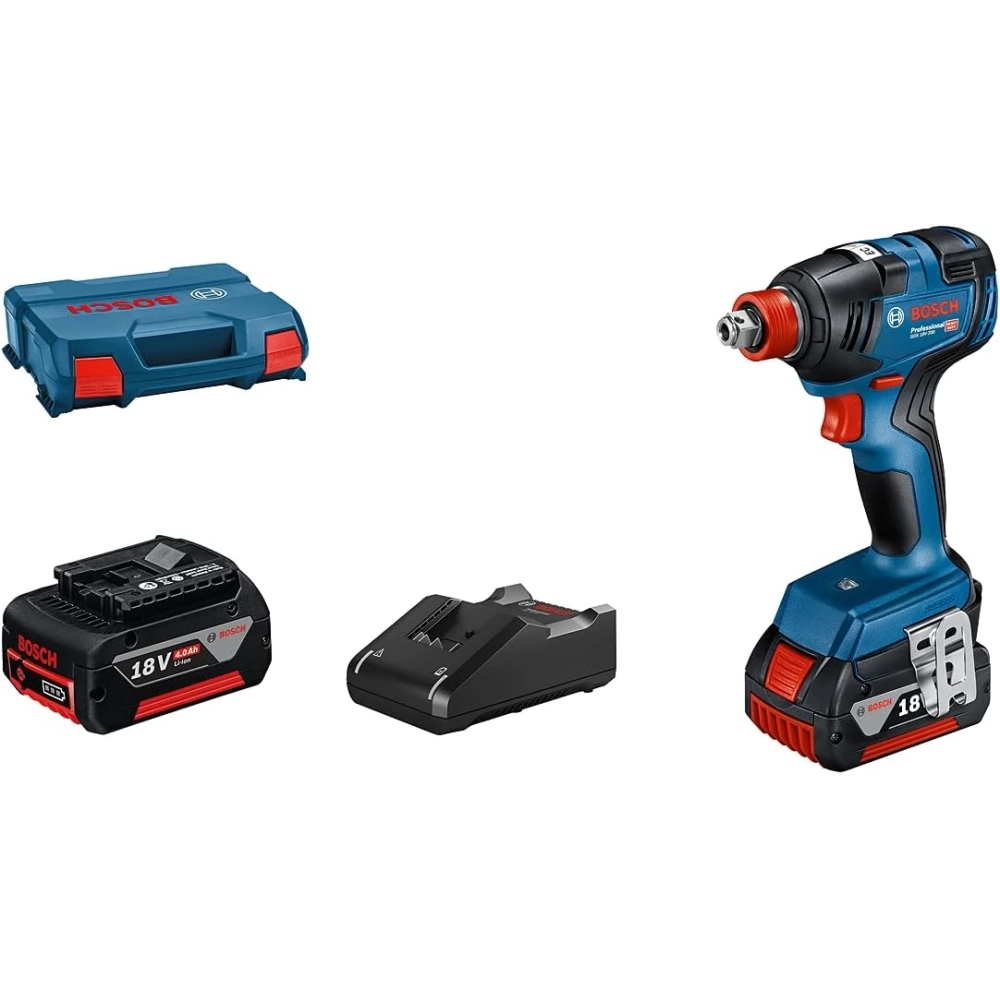 BOSCH GDX 18V-200 Professional Akkus ütvecsavarozó + 2x ProCORE 4.0Ah + L-Case