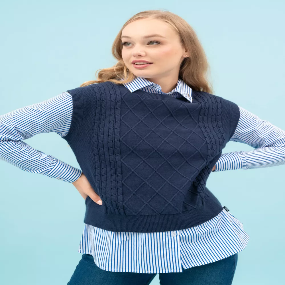 BUDMIL Kötött mellény Female XL s.kék