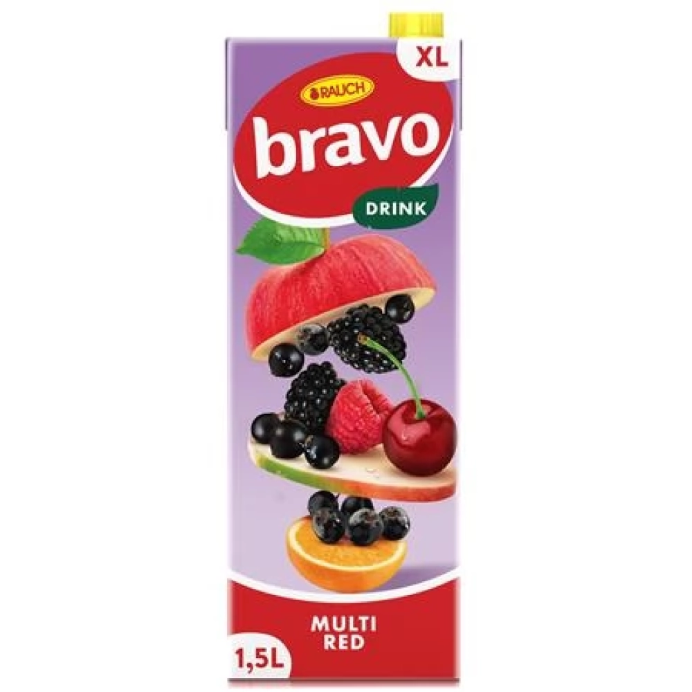 RAUCH 68459 Bravo Gyümölcsital multivitamin 12% 1.5L piros