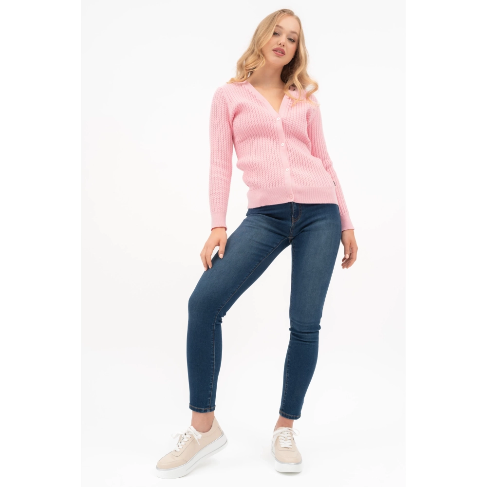 BUDMIL Kötött kardigán Female L pink