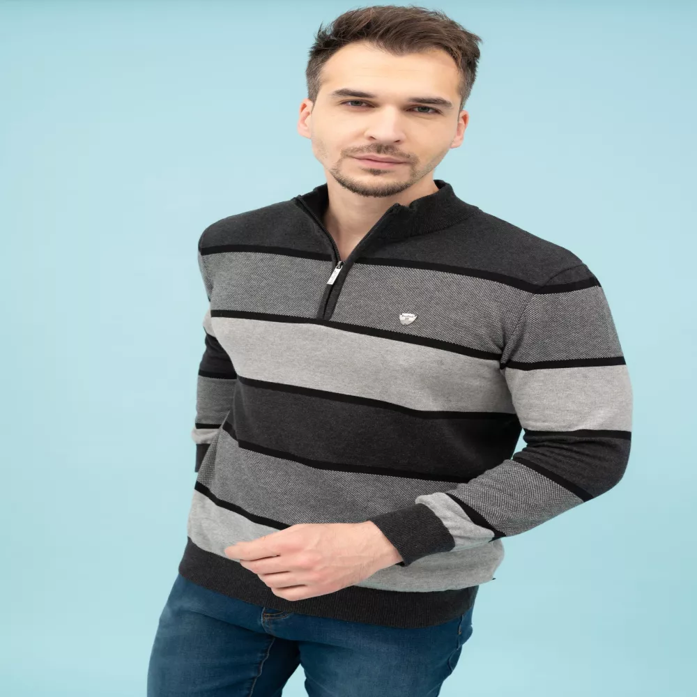BUDMIL Kötött sweater Man S grey