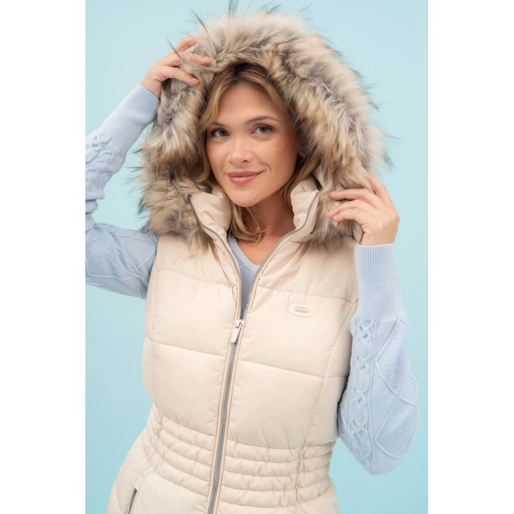 BUDMIL Winter mellény Female M beige
