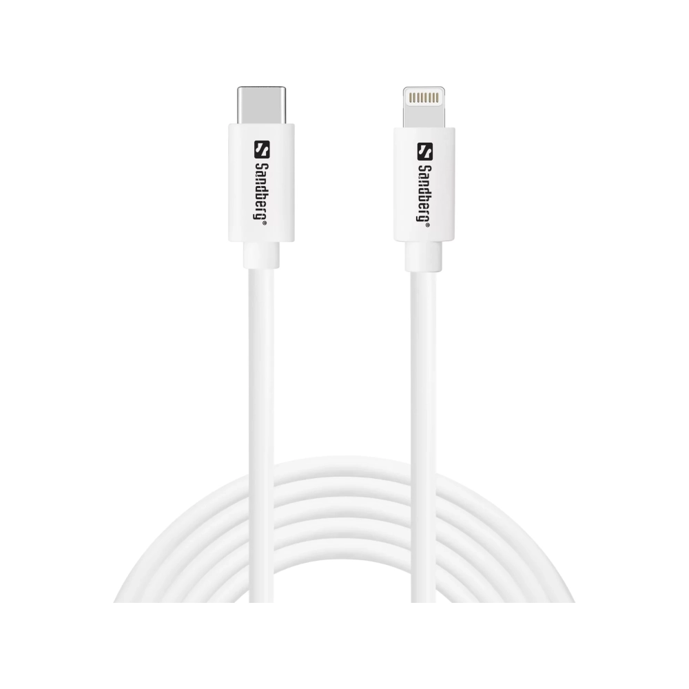 SANDBERG USB 2.0 Type C Lightning Punjač/podaci Bijela 2m 136-59