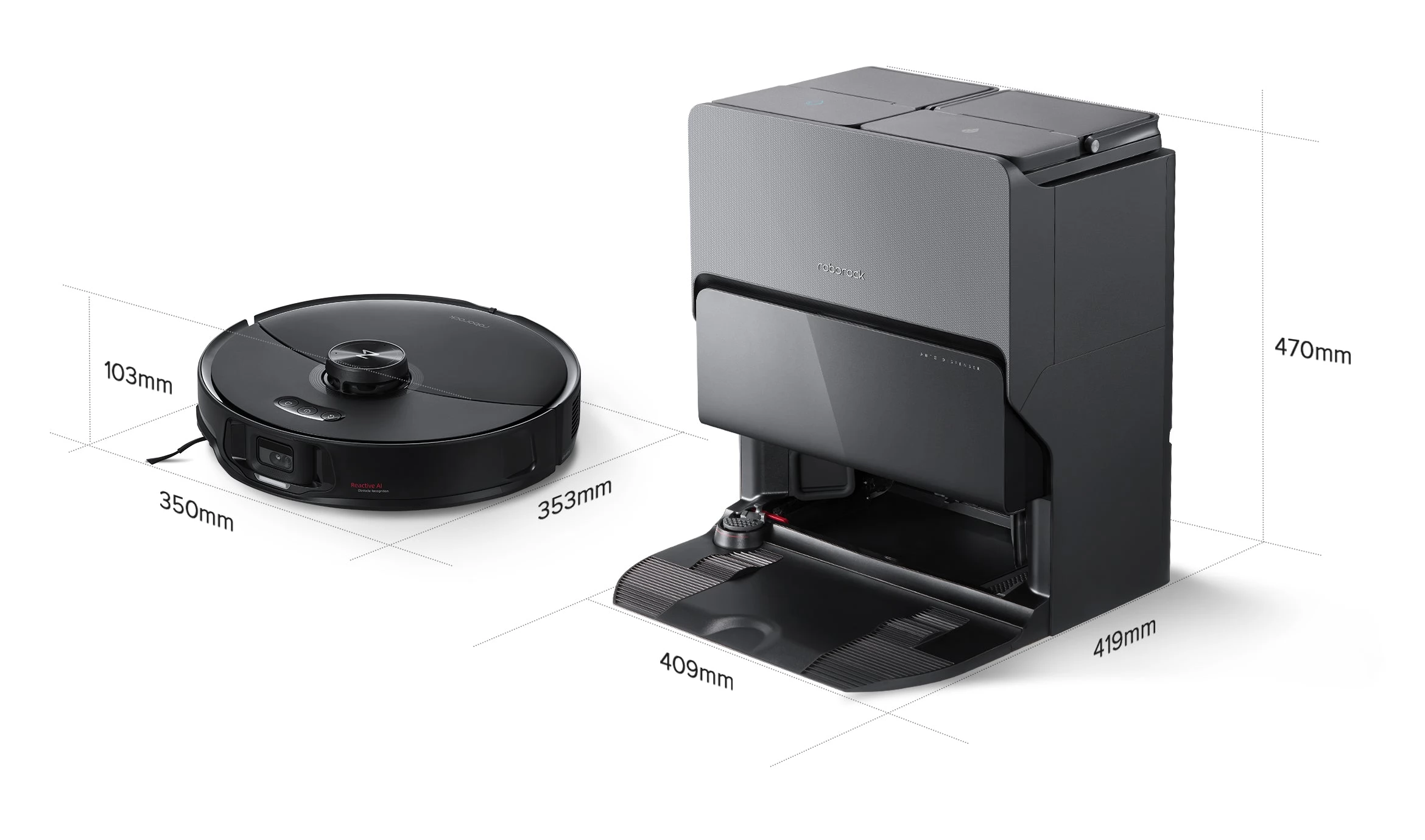 ROBOROCK S8MVU52-00 S8 MaxV Ultra robot Vacuum Cleaner Black