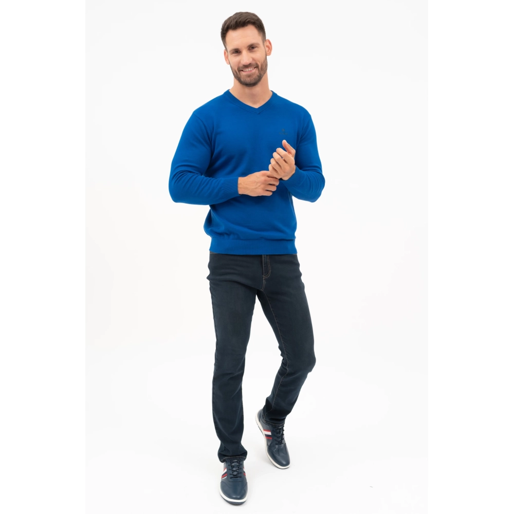 BUDMIL Kötött sweater Man L blue