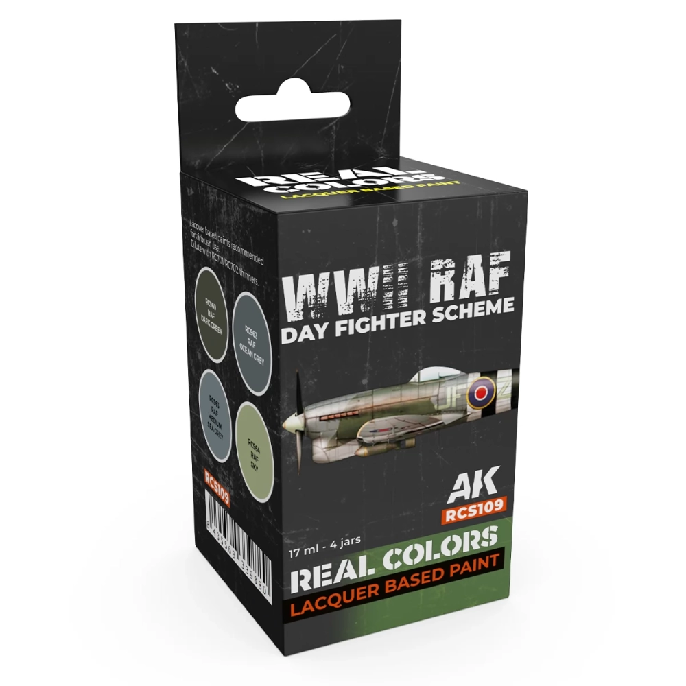 AK INTERACTIVE WWII RAF Day Fighter Scheme laque based paint stock 4x 17ml
